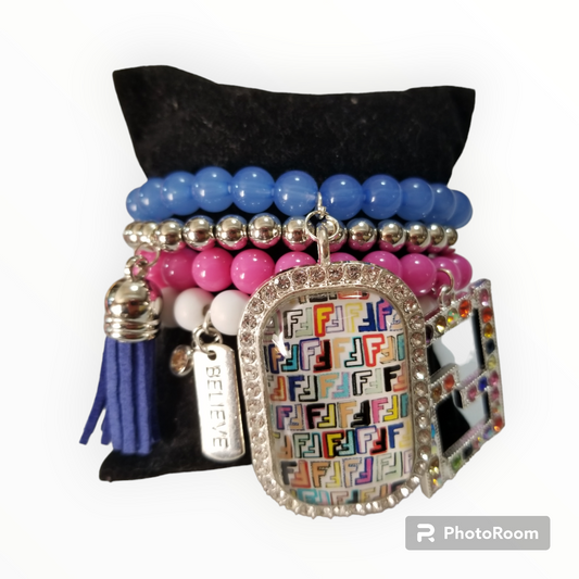 Custom made FF Charm bracelet