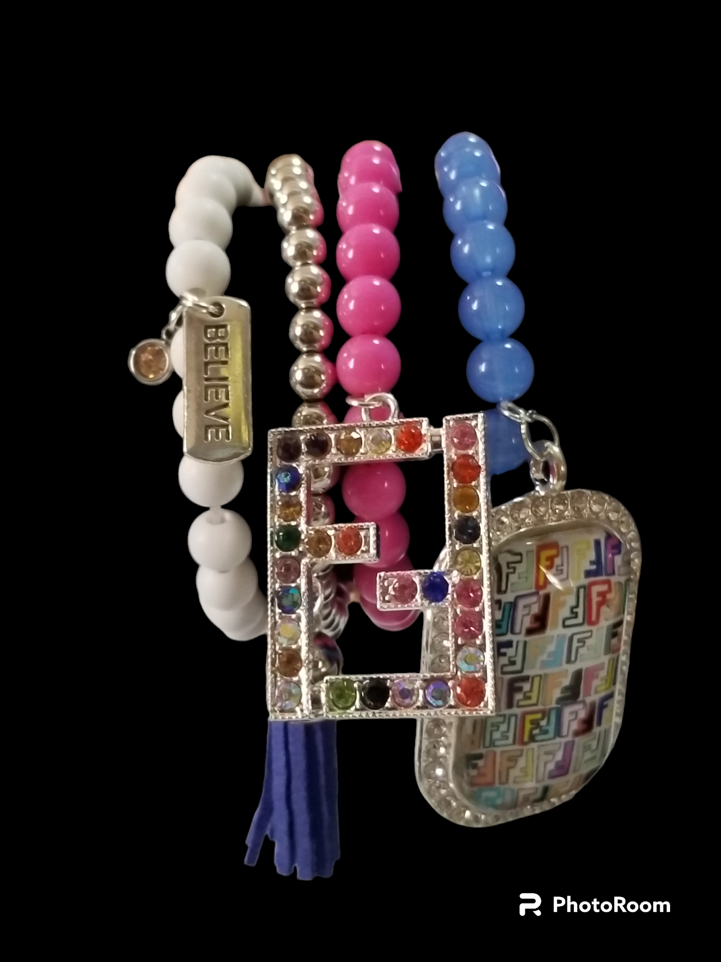 Custom made FF Charm bracelet