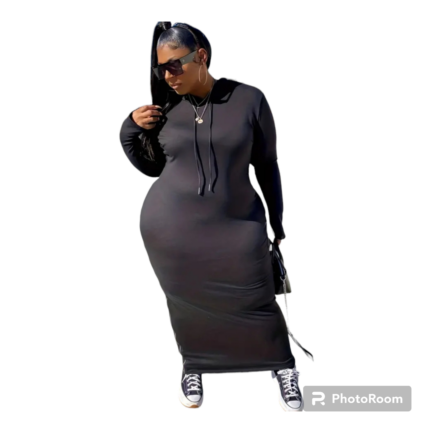 Plus size casual Sweatshirts maxi dress
