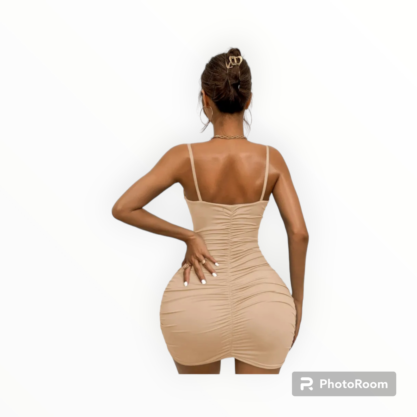 Women's hollow out front bodycon mini dress