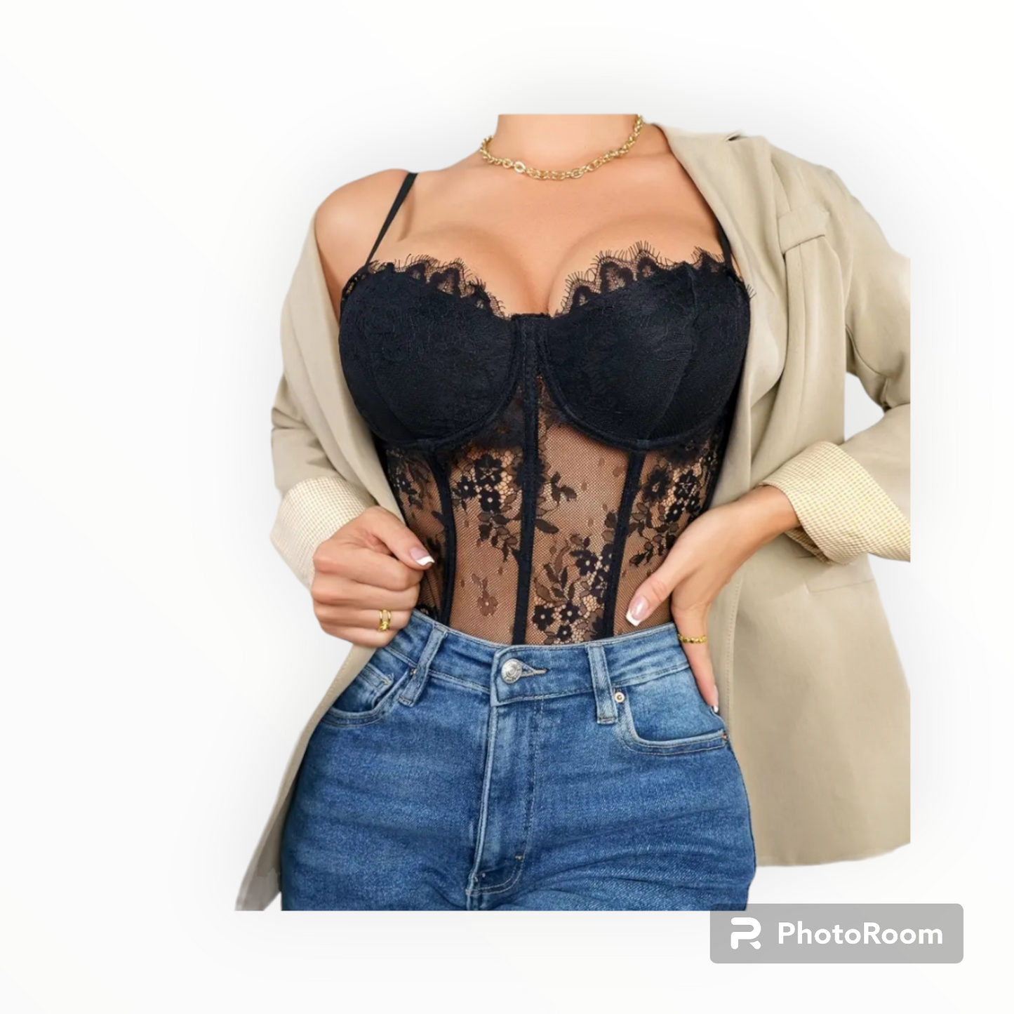 Women floral lace Corset