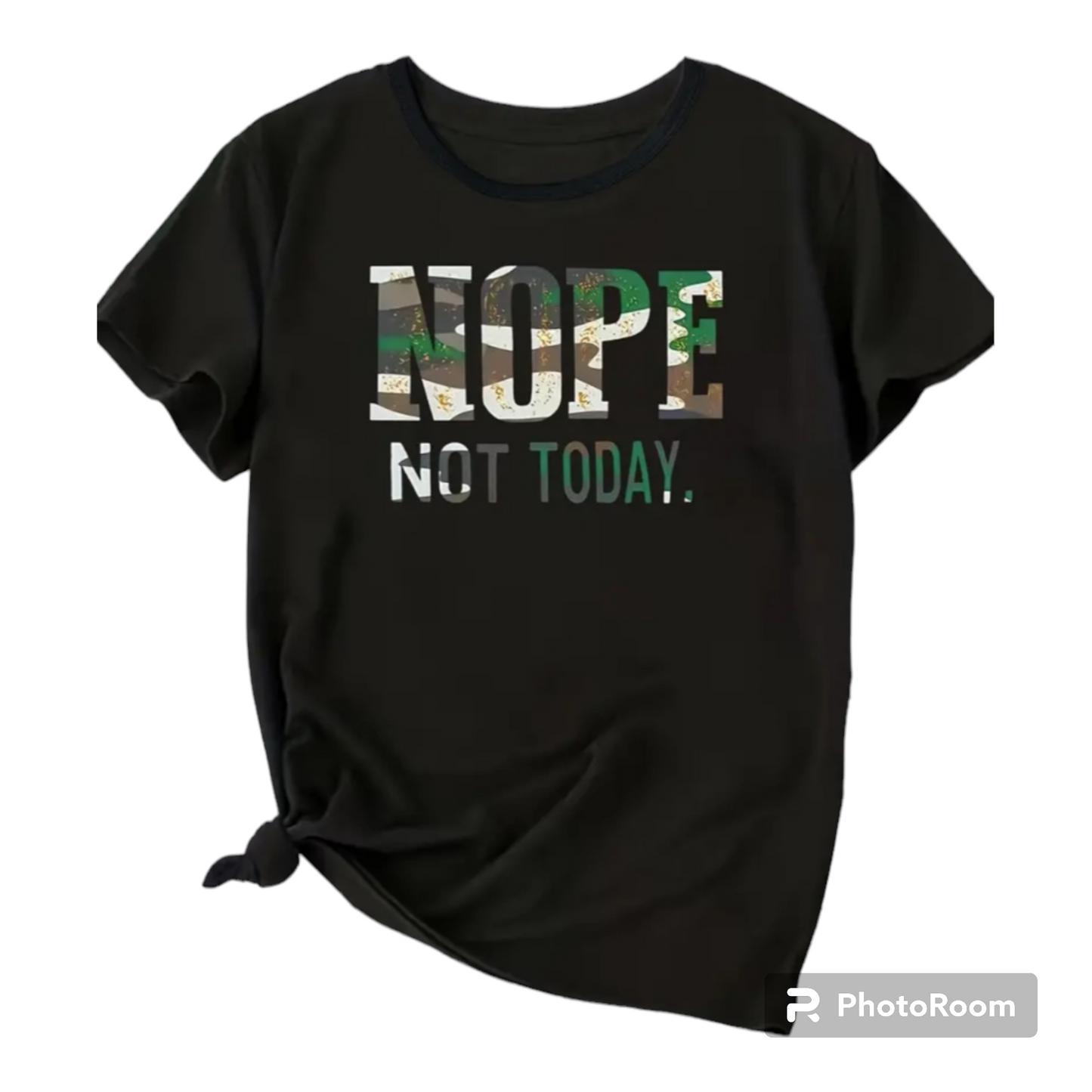 Plus size camo print t-shirt