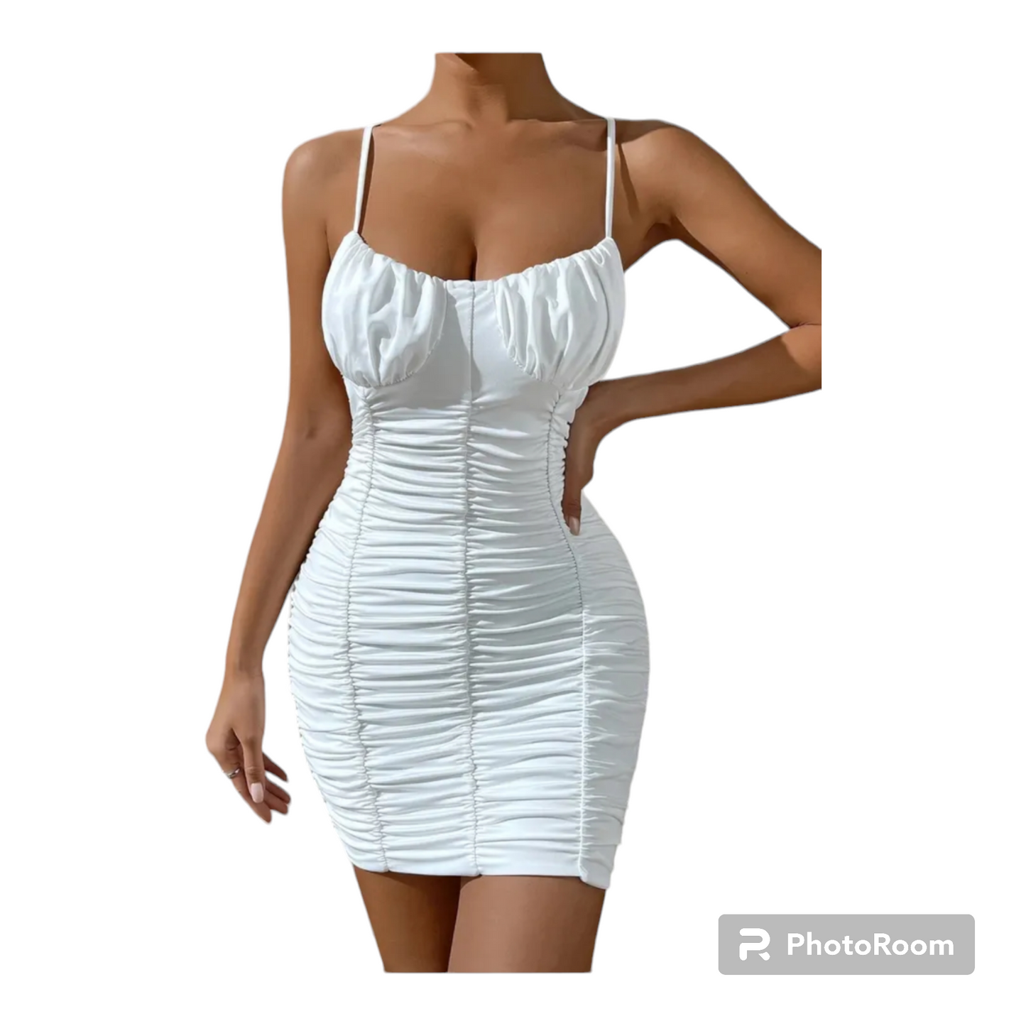 Women Criss Cross Rouched Mini Dress