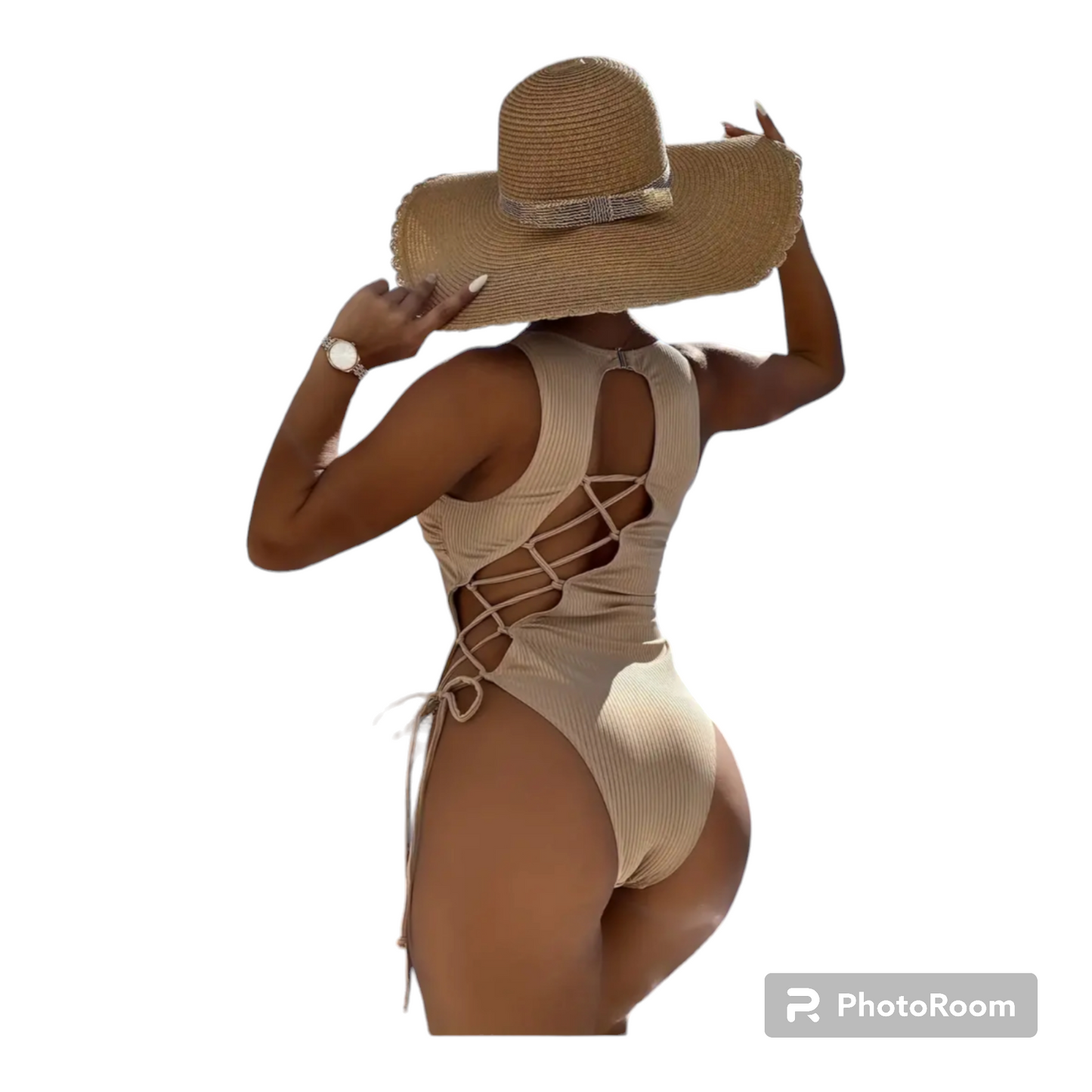 One piece cut out swimwear