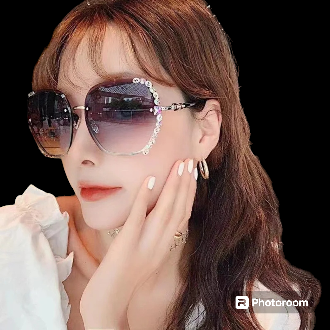 Rhinestones Oversize Sunglasses