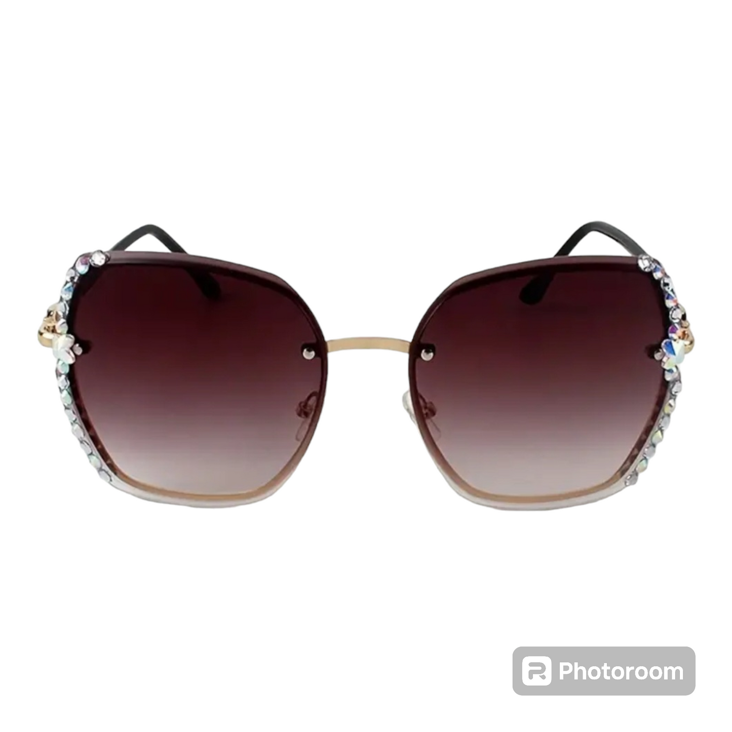 Rhinestones Oversize Sunglasses