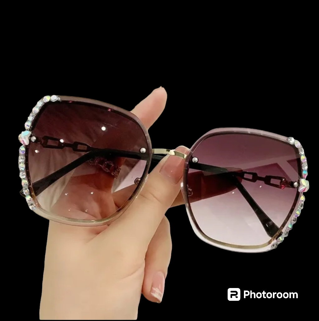 Rhinestones Oversize Sunglasses