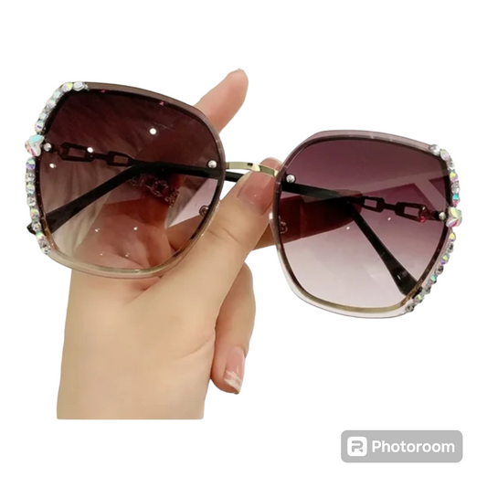 Rhinestones Oversize Sunglasses