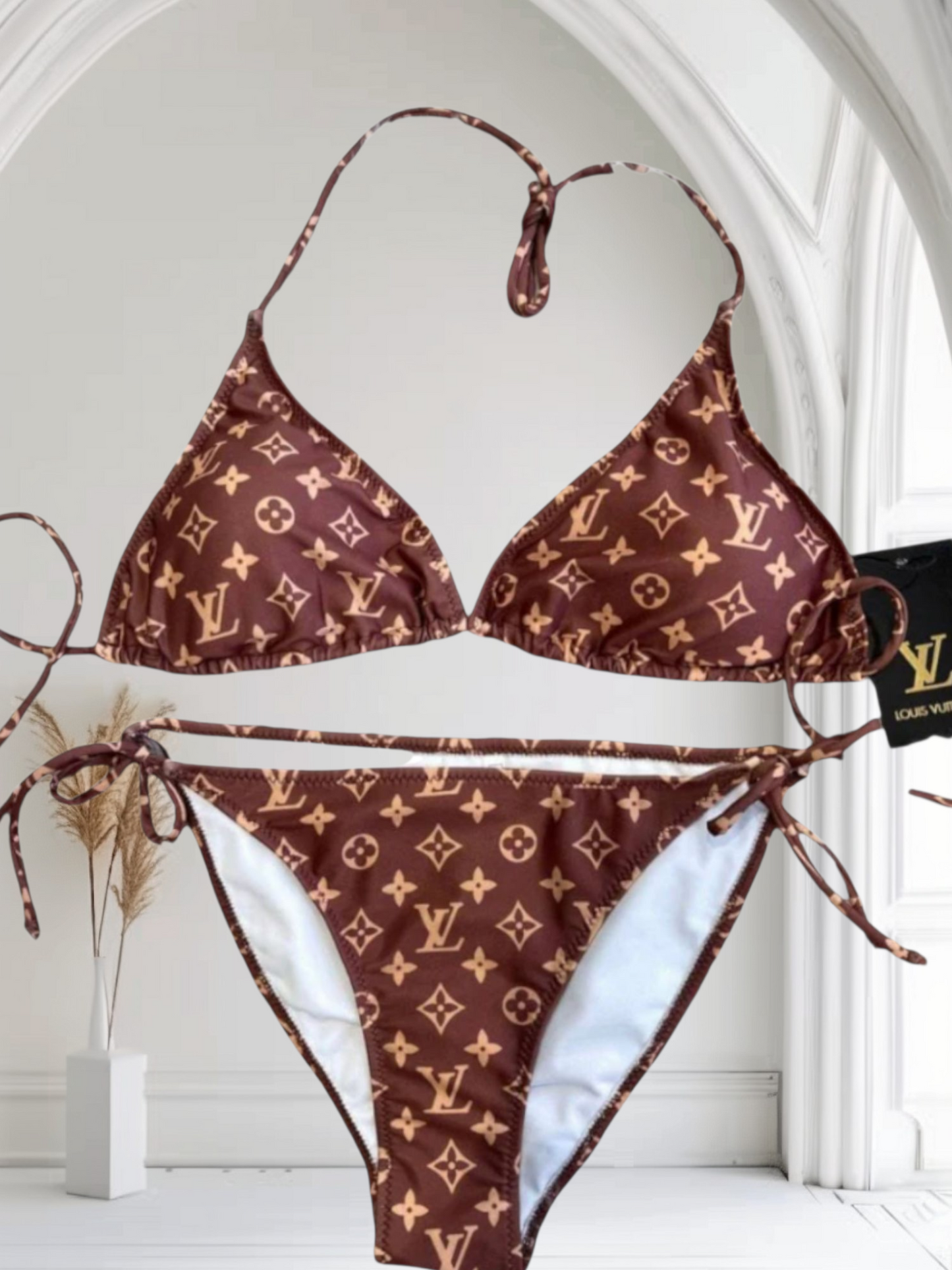LV Designer inspired 2pc bikini set