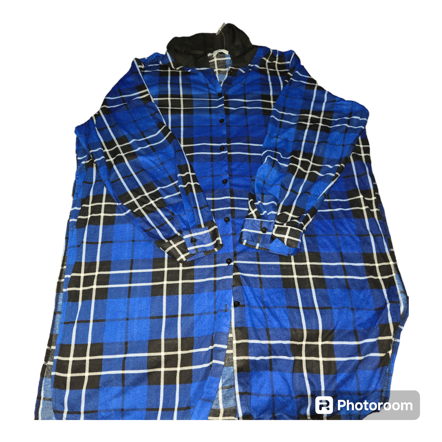 Plus size plaid shirt dress