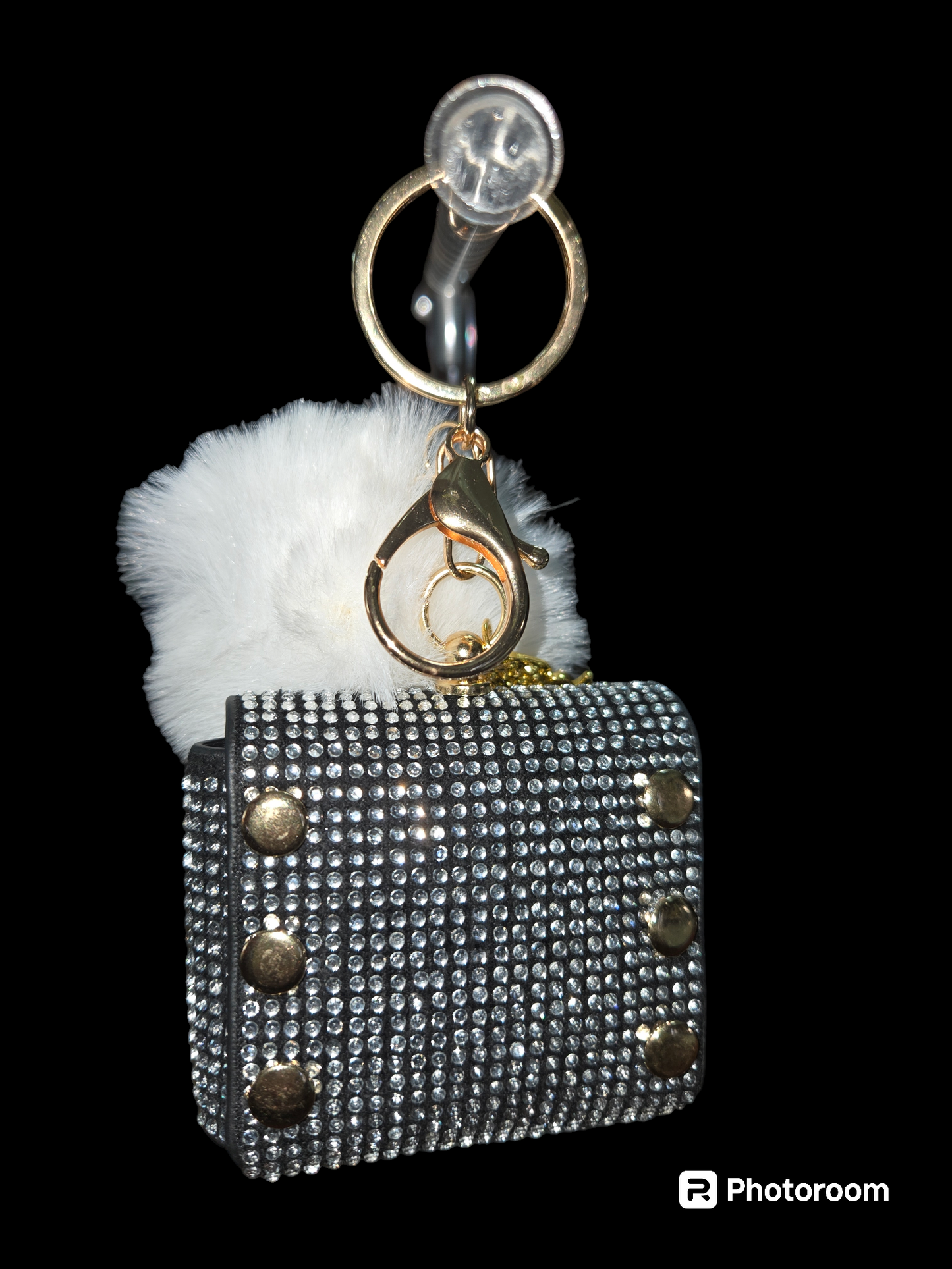 Diamond coin purse key chain