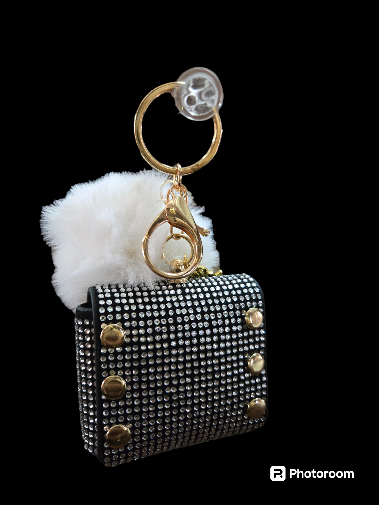 Diamond coin purse key chain