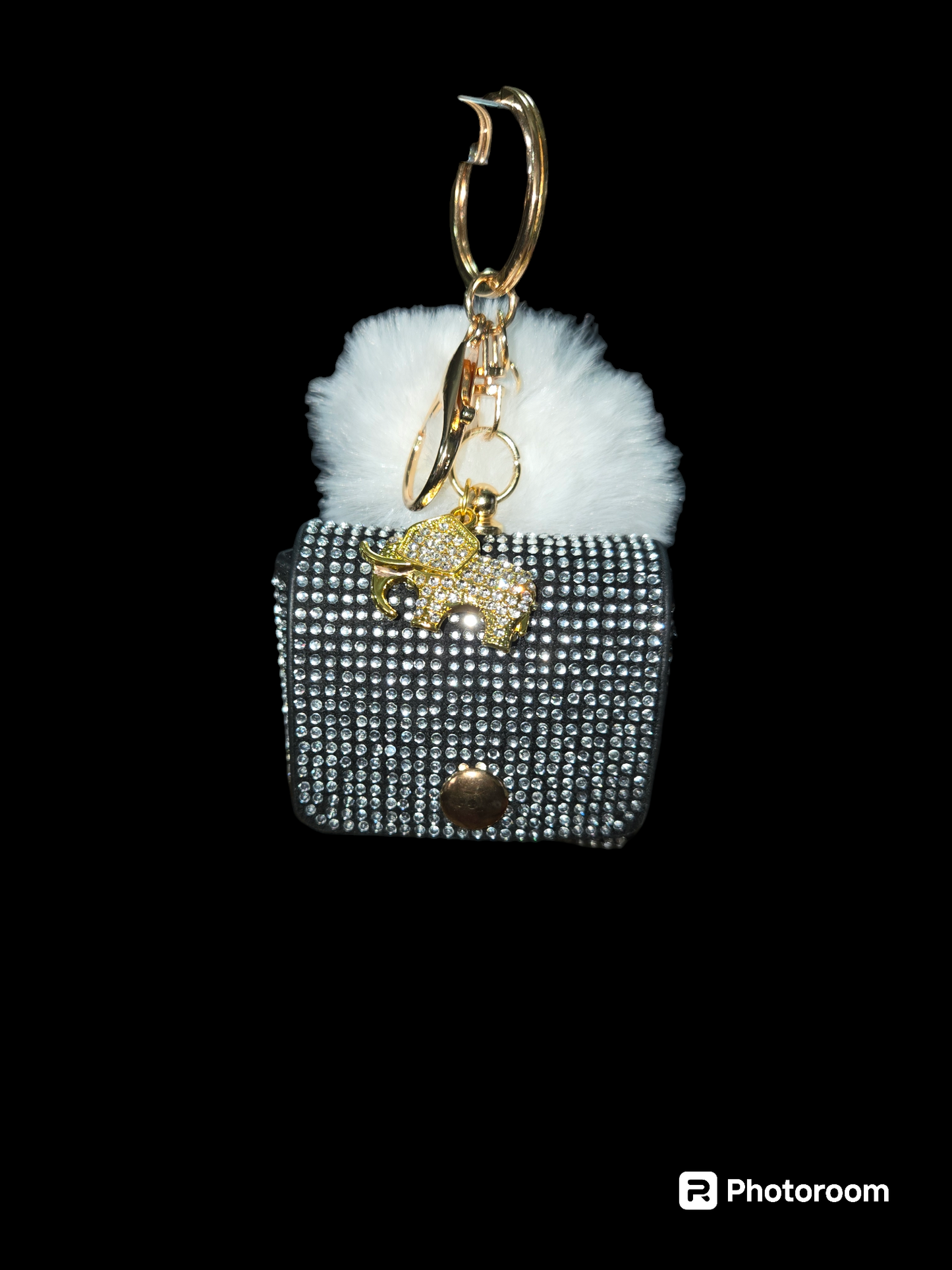 Diamond coin purse key chain