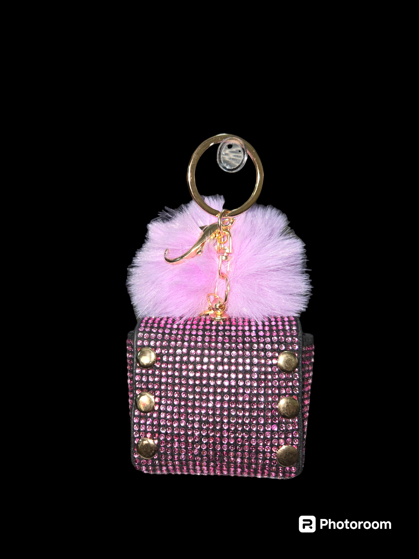 Diamond coin purse key chain