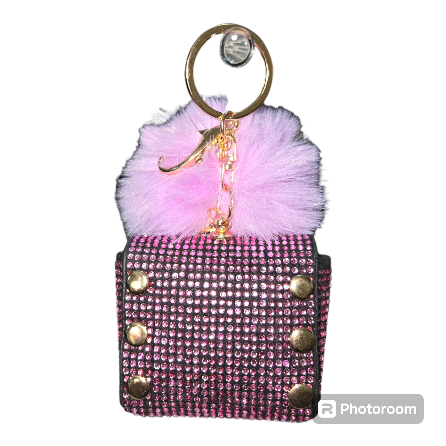 Diamond coin purse key chain