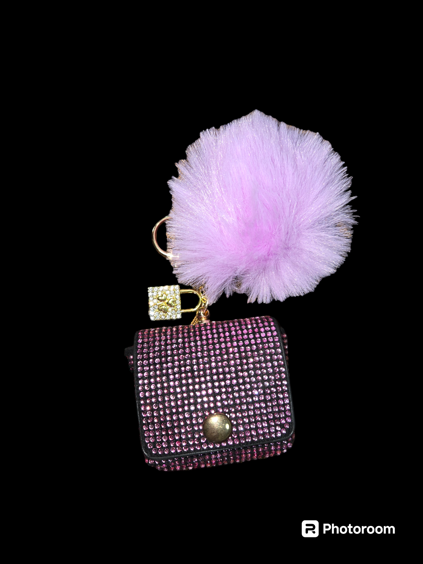 Diamond coin purse key chain