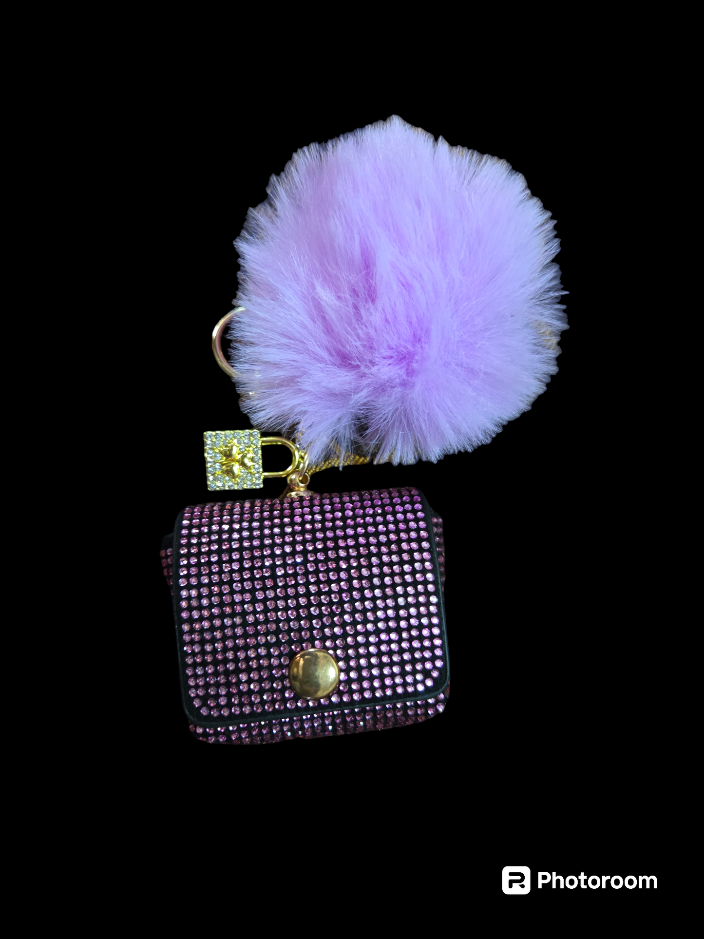 Diamond coin purse key chain