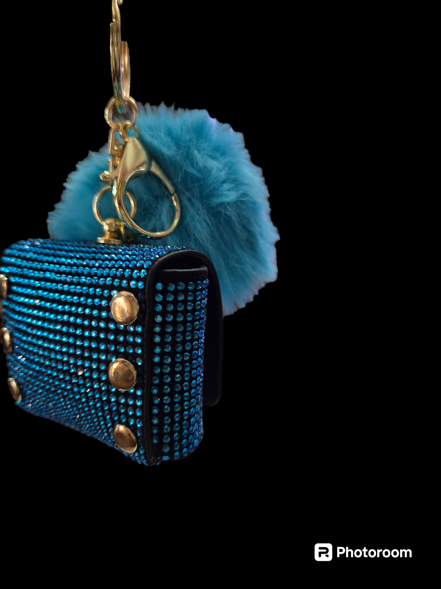 Diamond coin purse key chain