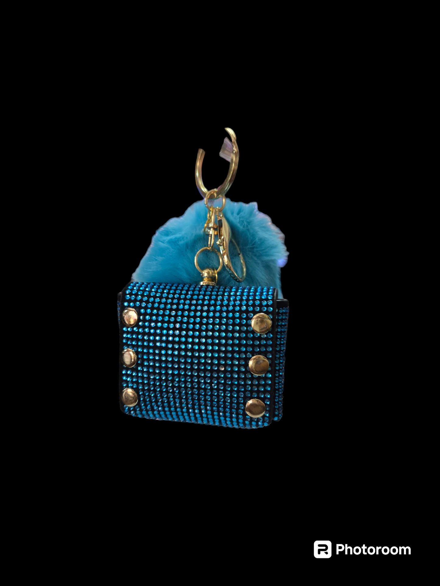 Diamond coin purse key chain