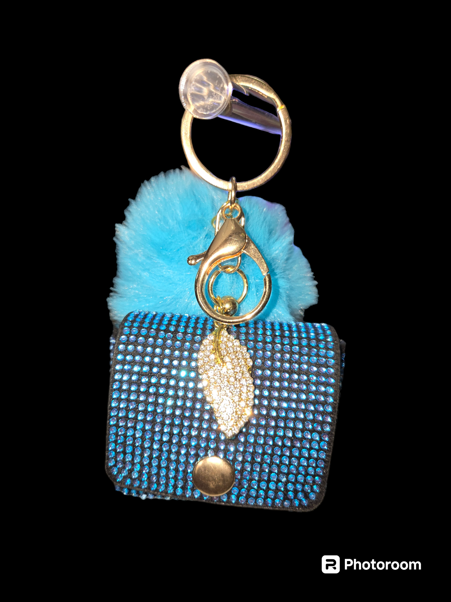 Diamond coin purse key chain