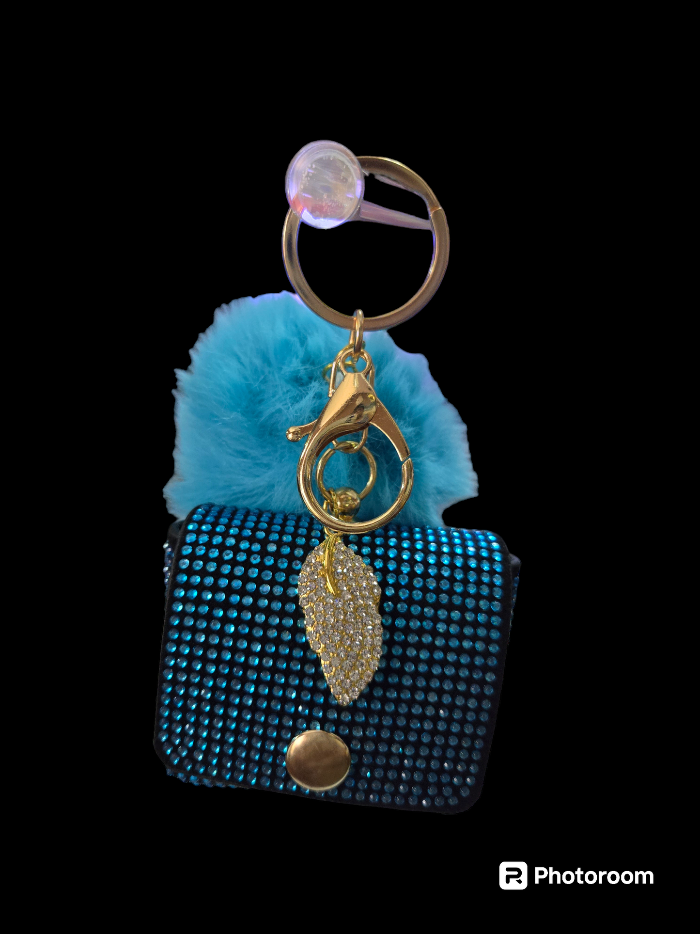 Diamond coin purse key chain