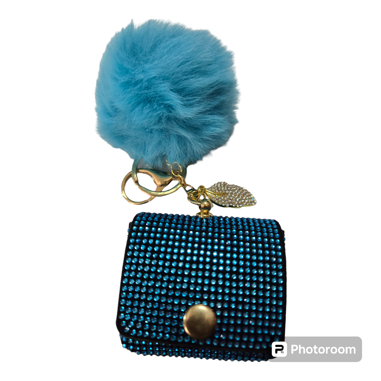 Diamond coin purse key chain