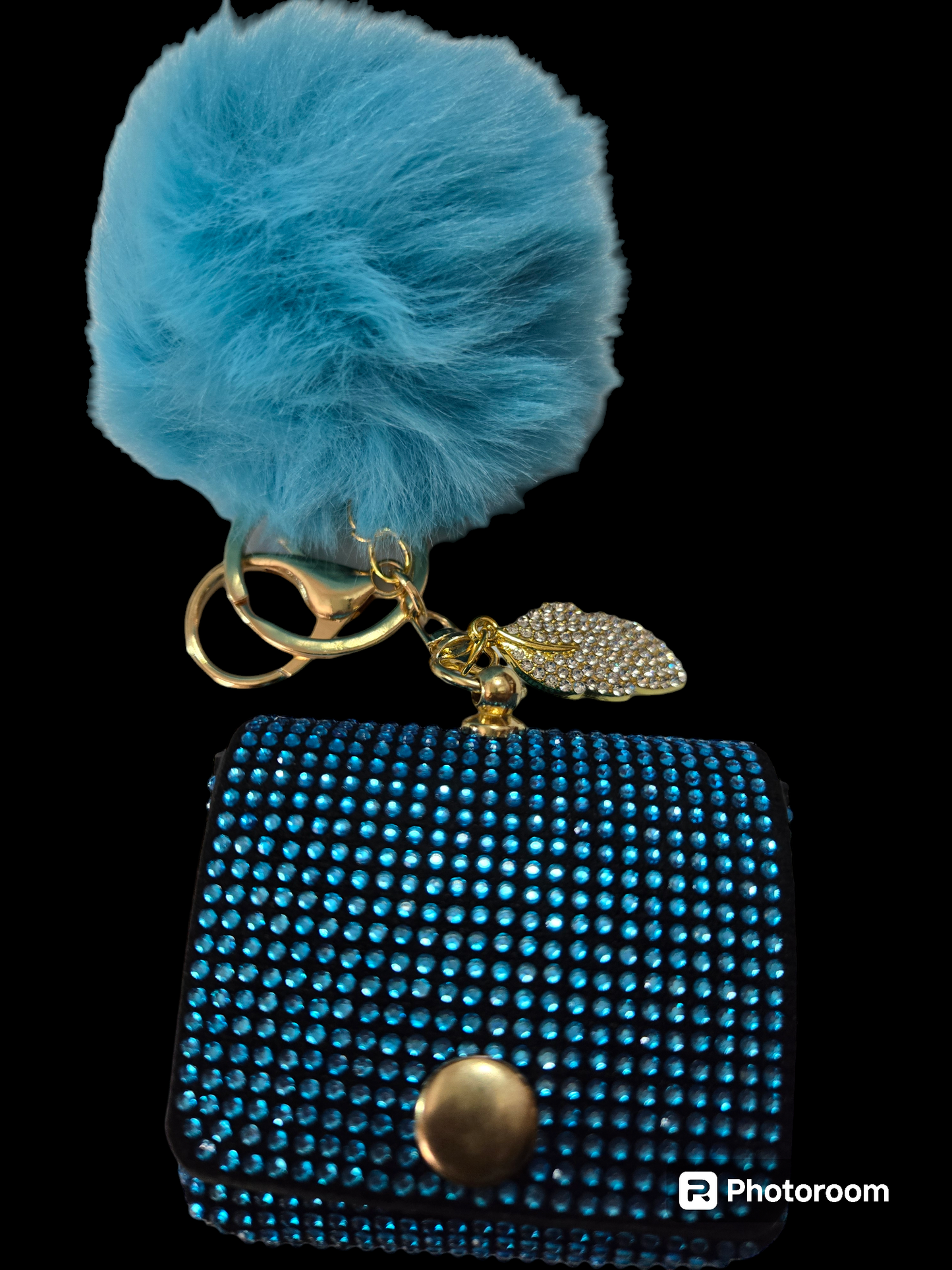 Diamond coin purse key chain