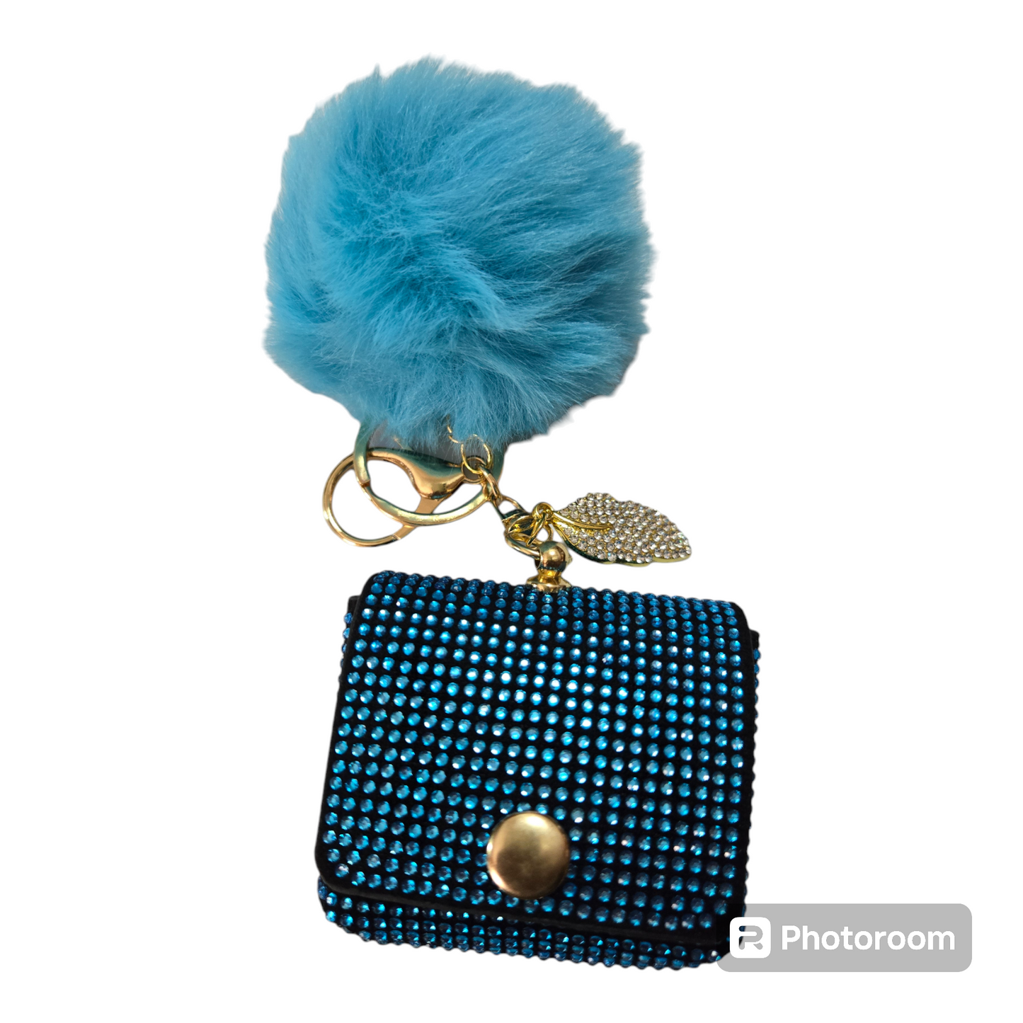 Diamond coin purse key chain