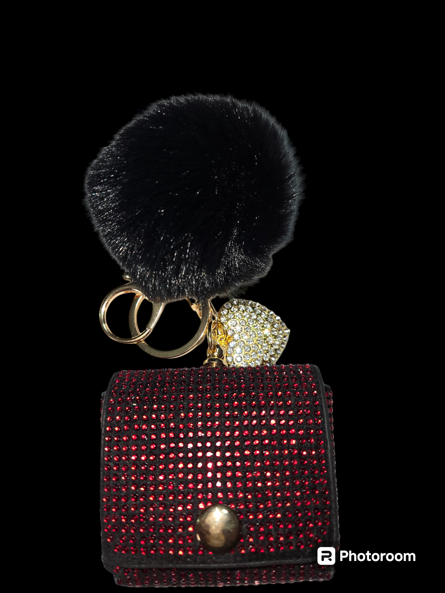 Diamond coin purse key chain