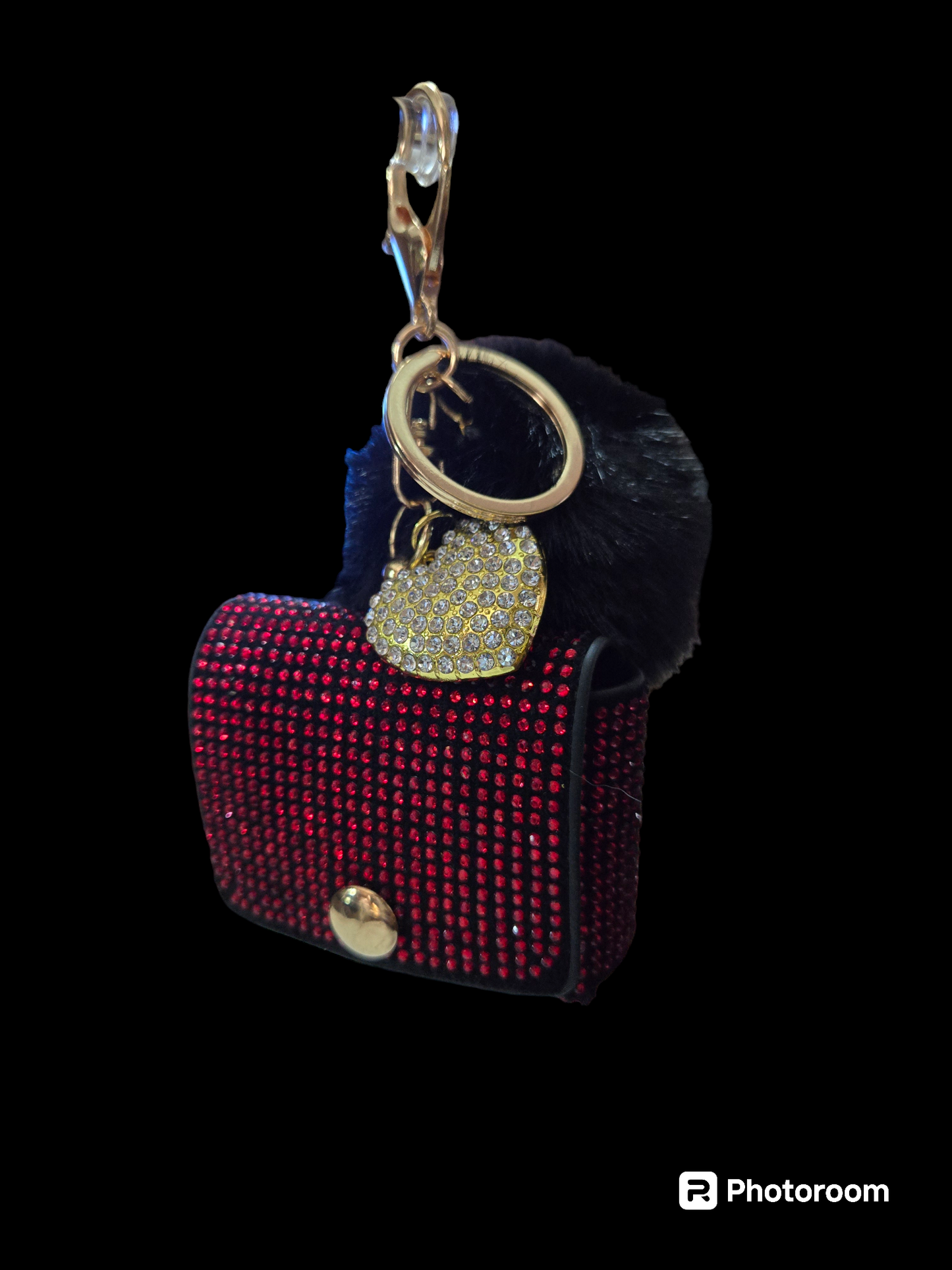 Diamond coin purse key chain