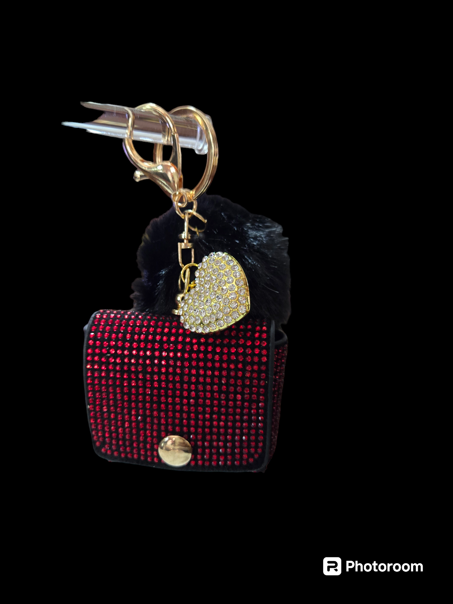 Diamond coin purse key chain