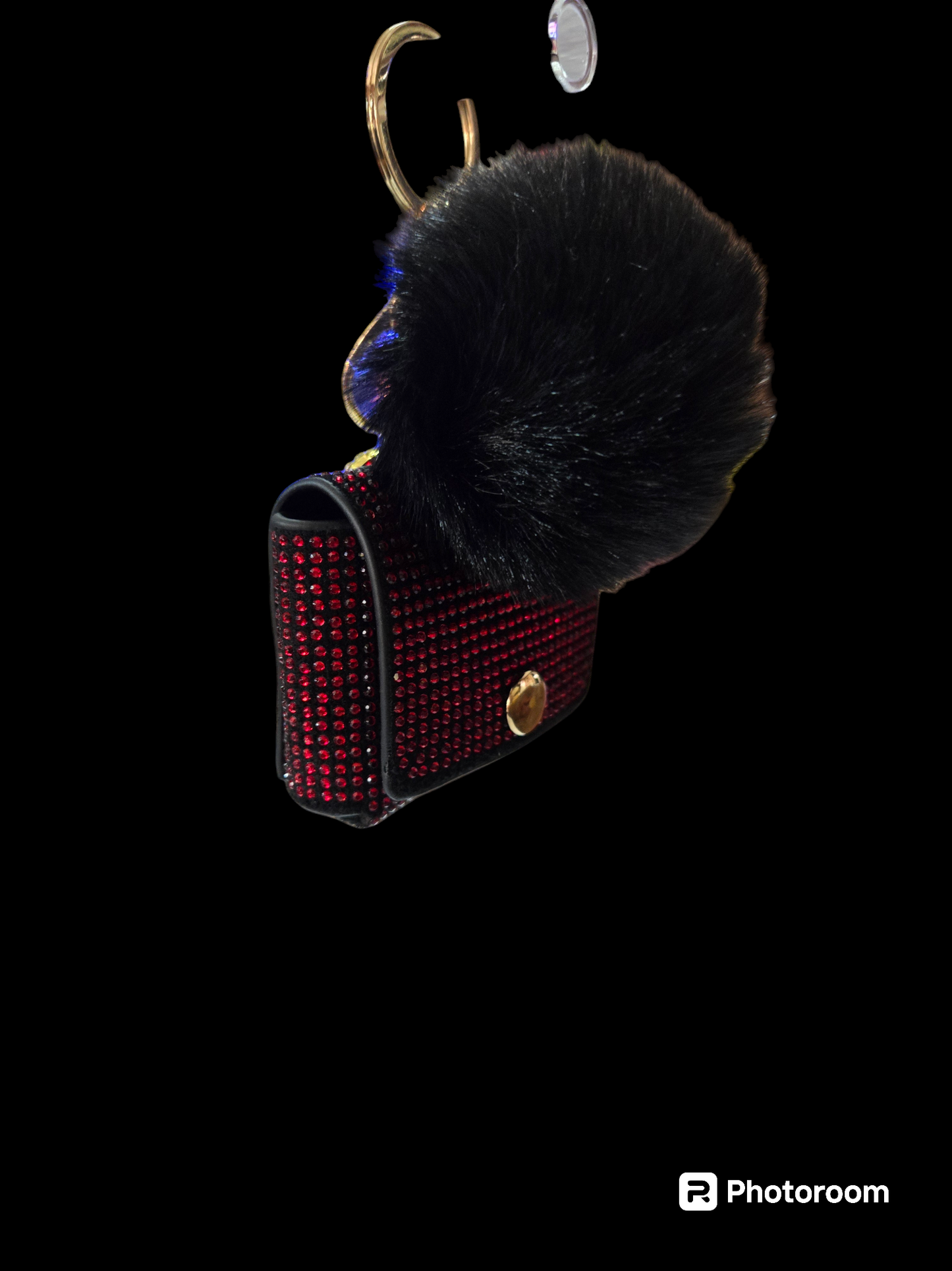 Diamond coin purse key chain