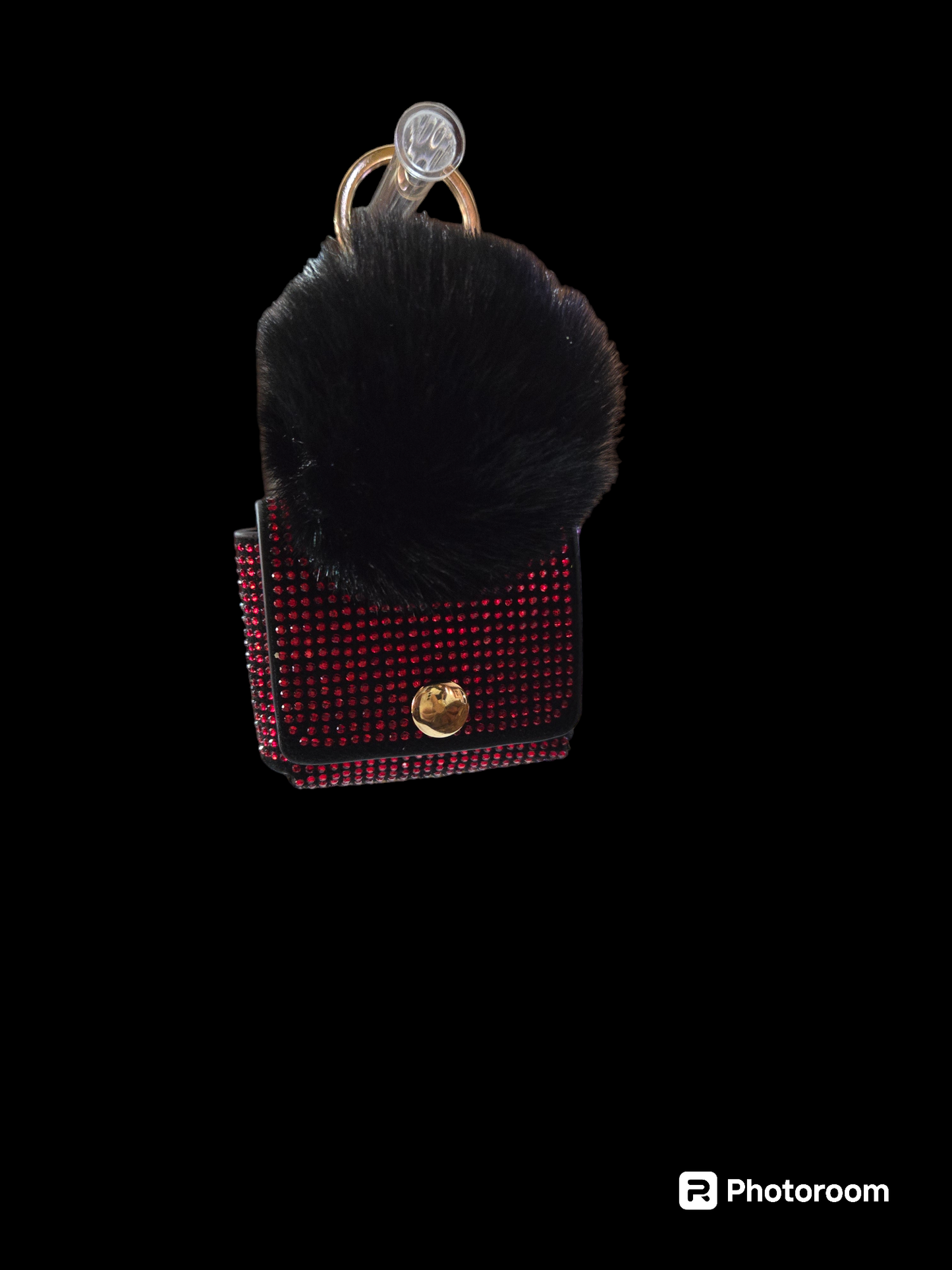 Diamond coin purse key chain