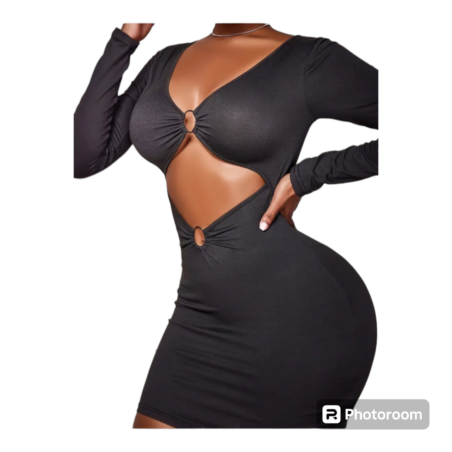 Cutout right body mini dress