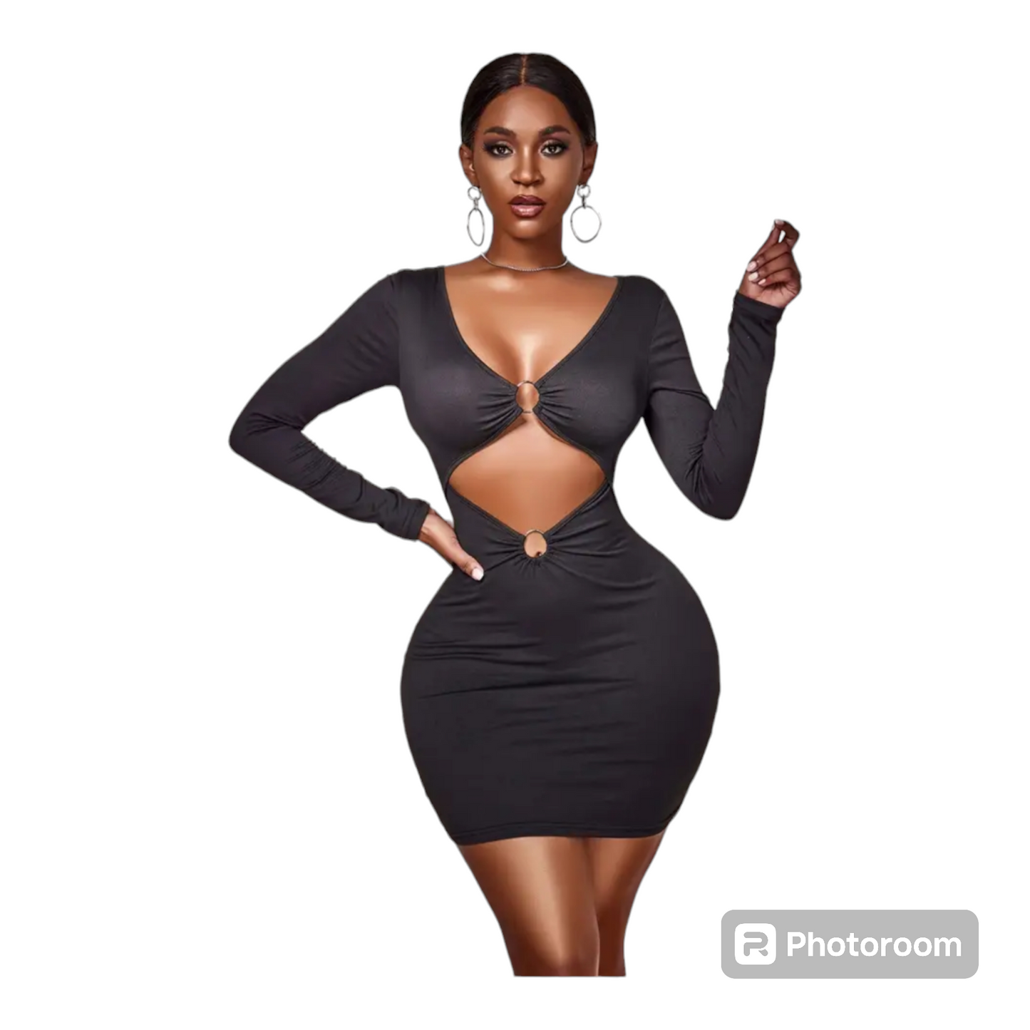Cutout right body mini dress