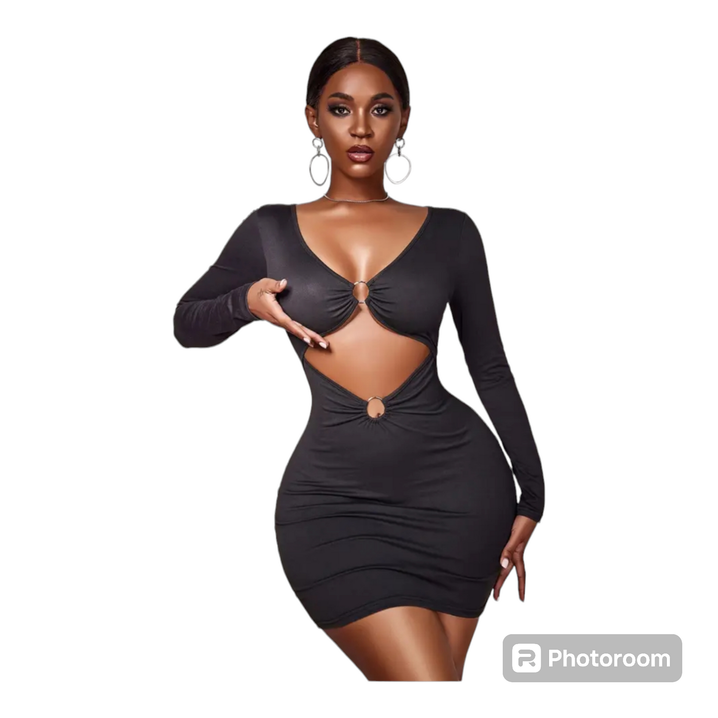 Cutout right body mini dress