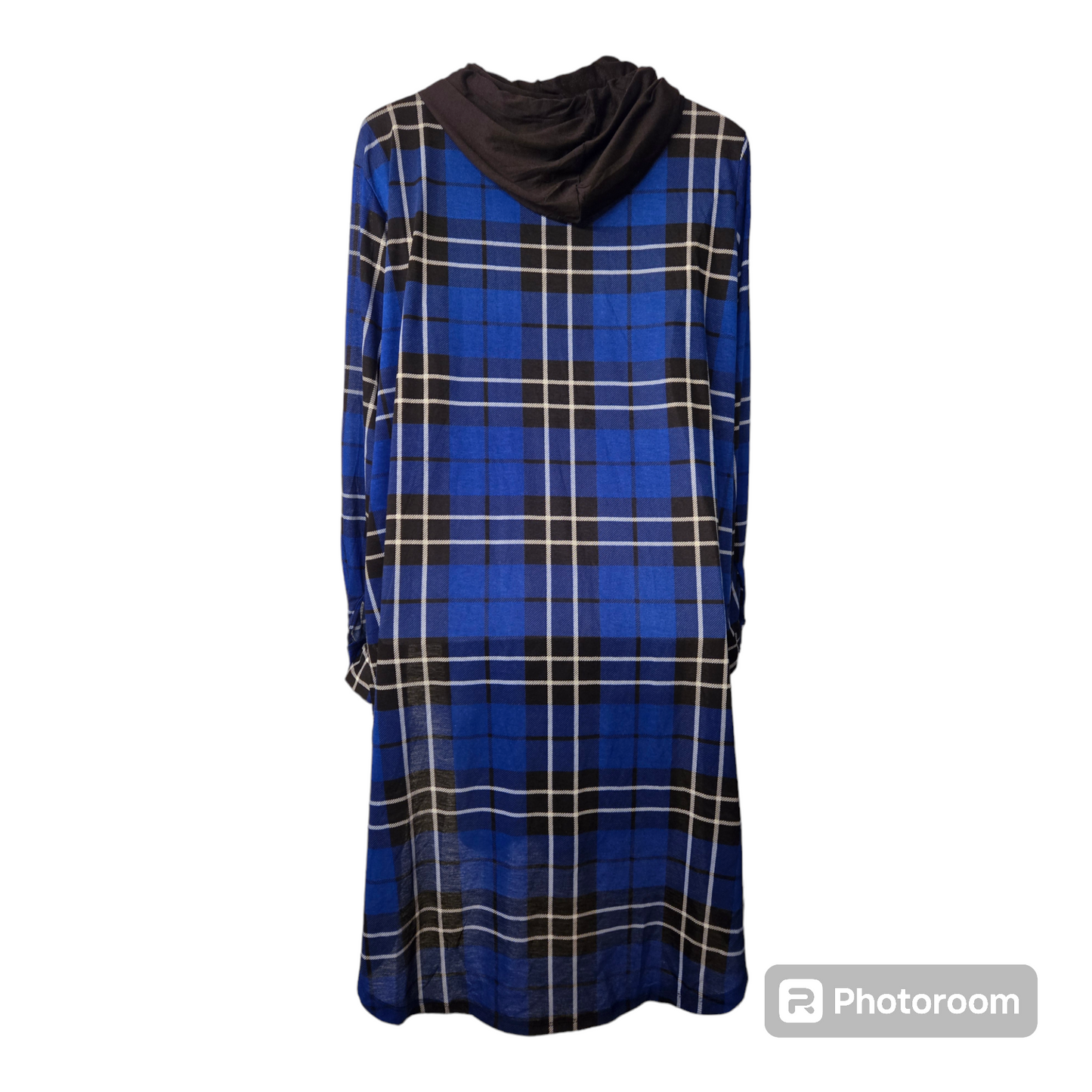 Plus size plaid shirt dress