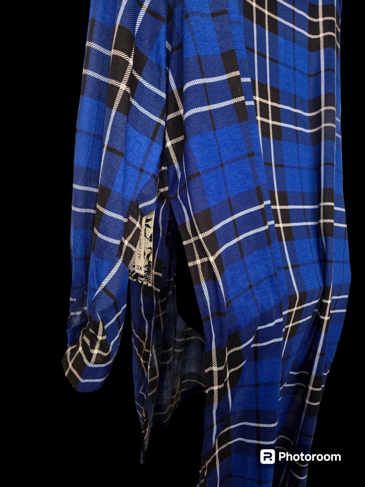 Plus size plaid shirt dress