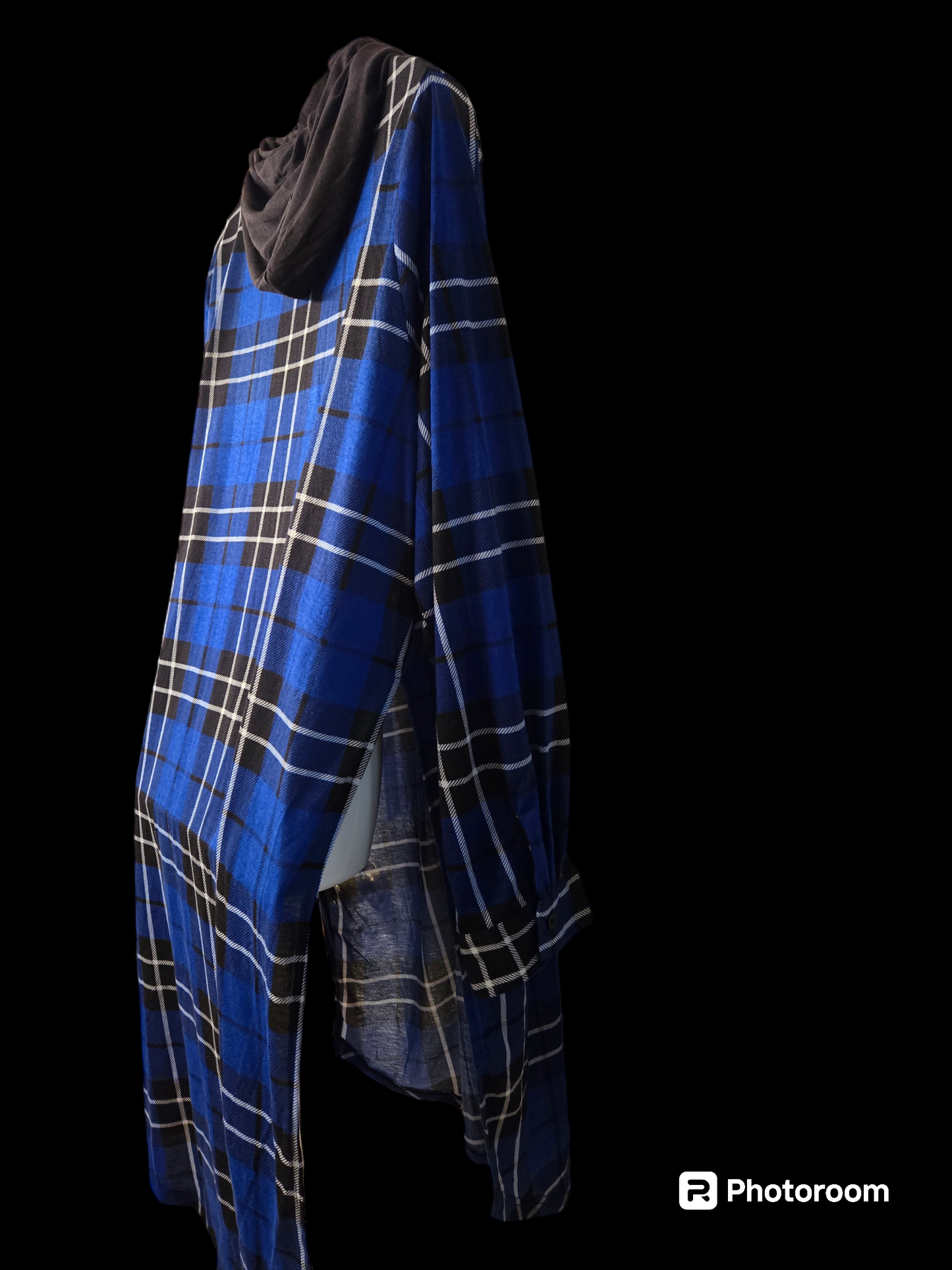 Plus size plaid shirt dress