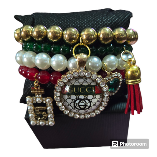 Custom made designer charm bracelet