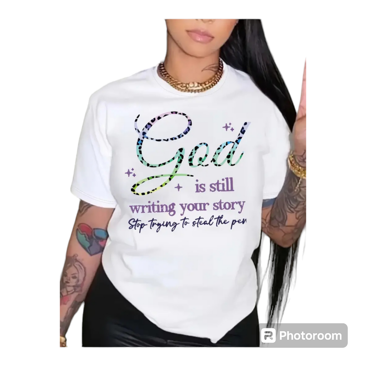 Plus Size Ombre Graphic T-Shirt