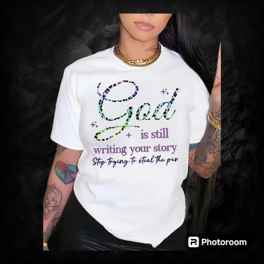 Plus Size Ombre Graphic T-Shirt