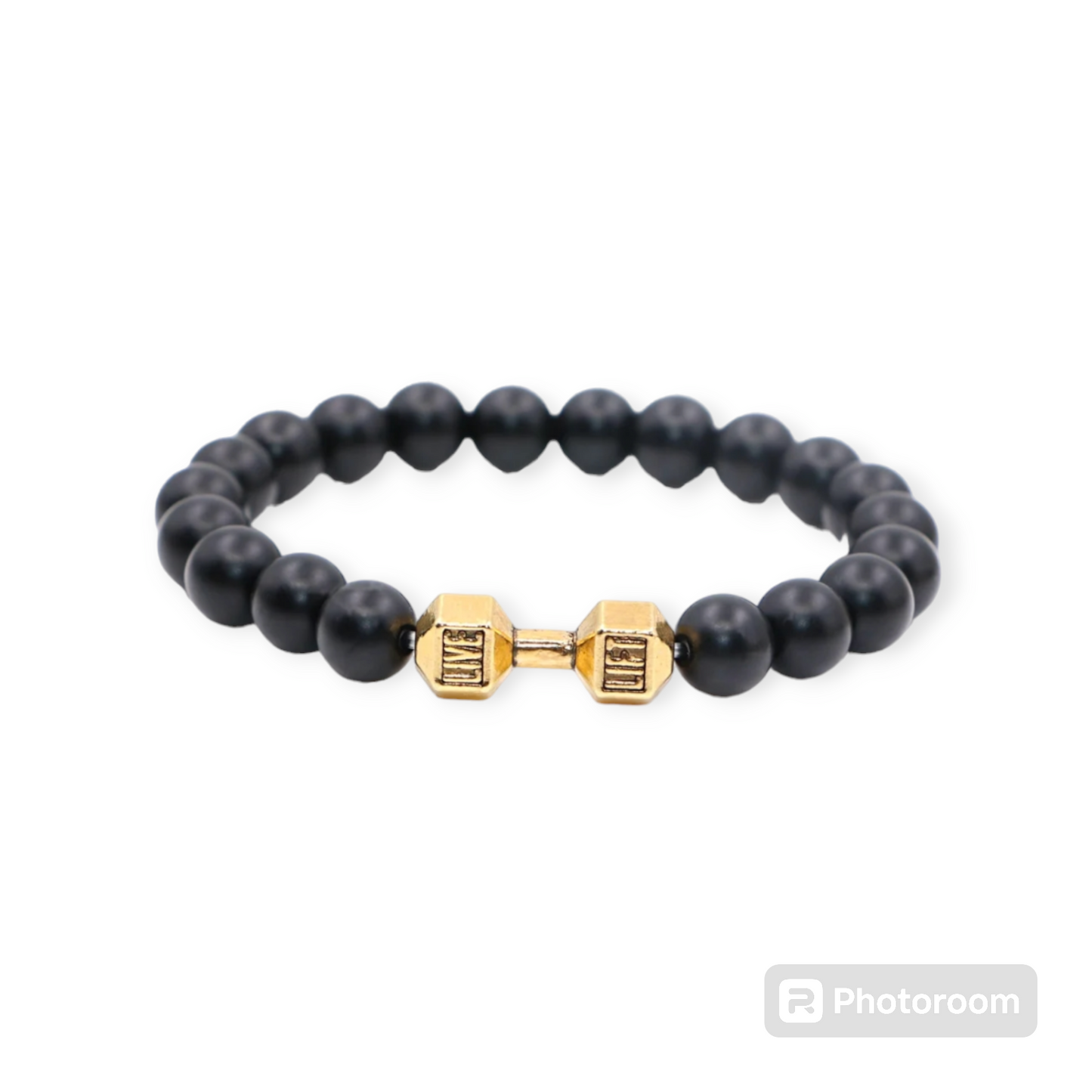 Men Lava Dumbell Bracelet