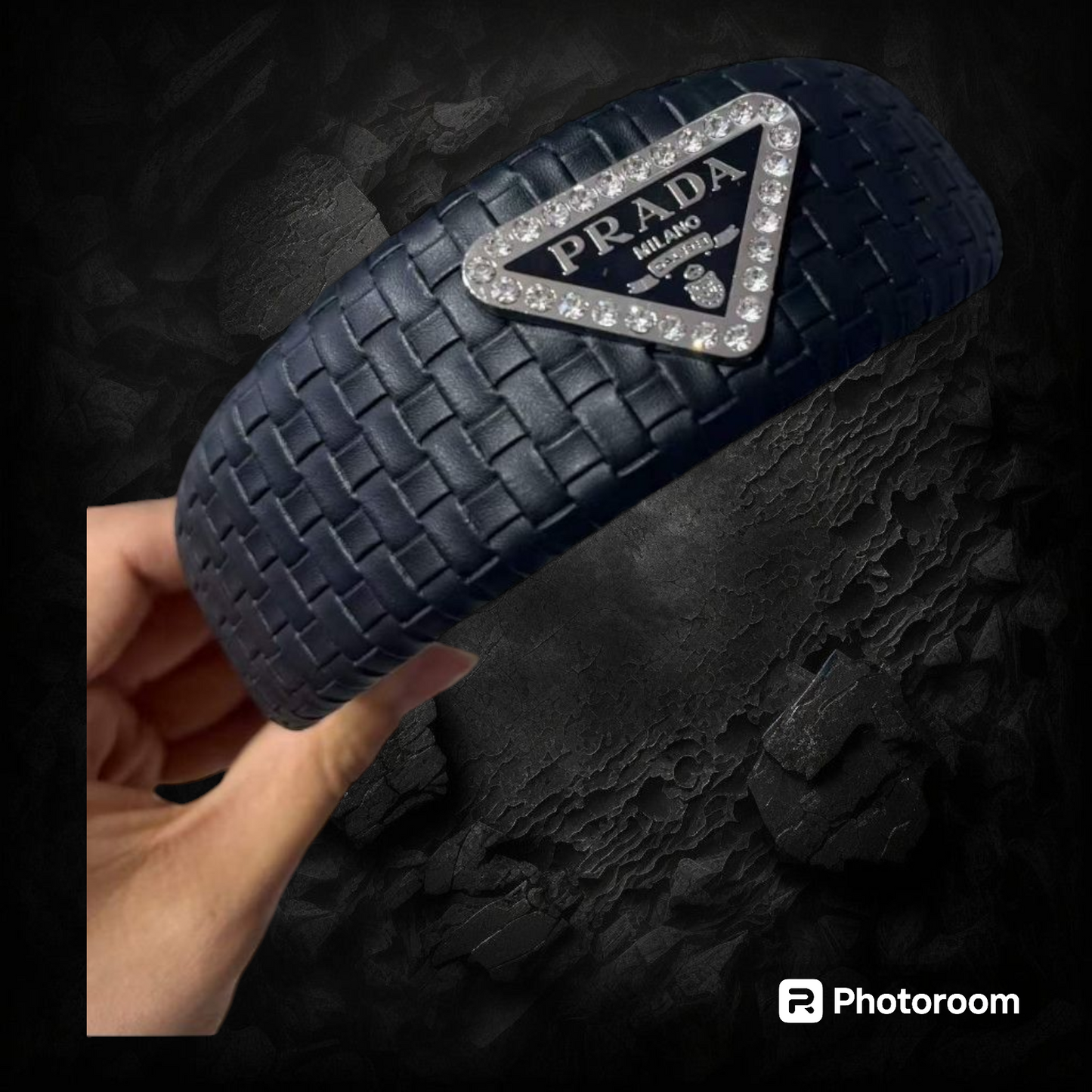 Prada inspired leather headband