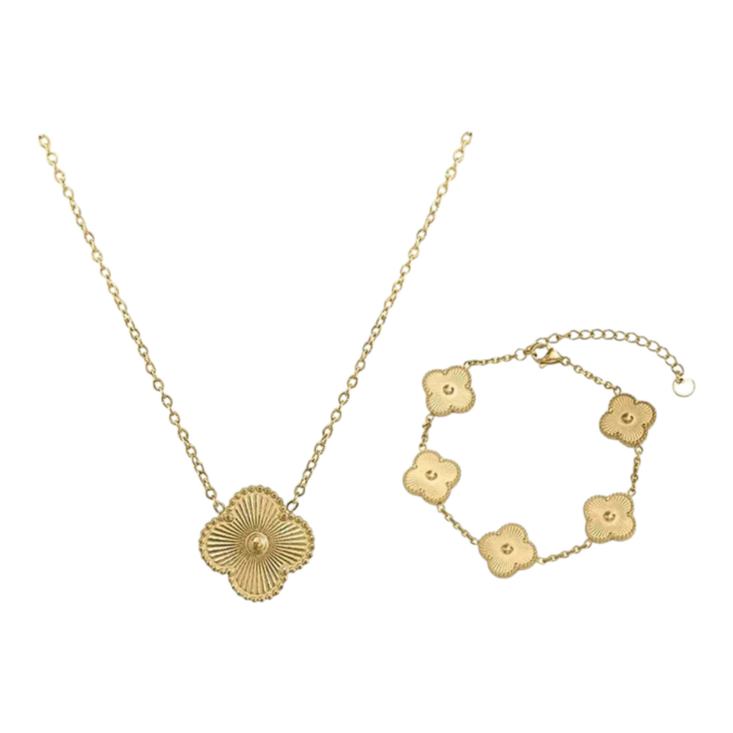 Van Cleef inspired Lazer Gold and Silver Jewelry Collection