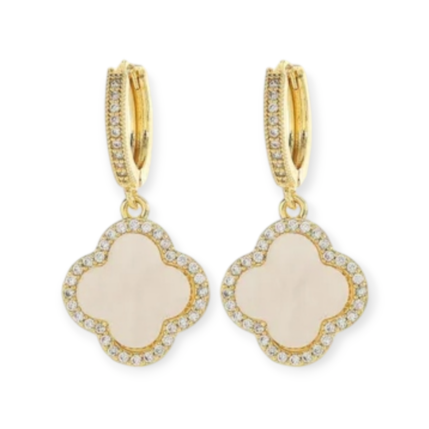 4 leaf Clover drop earring