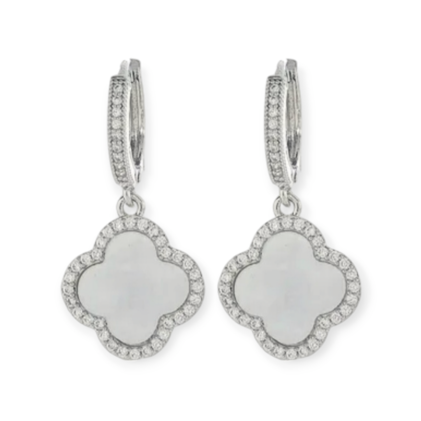 4 leaf Clover drop earring