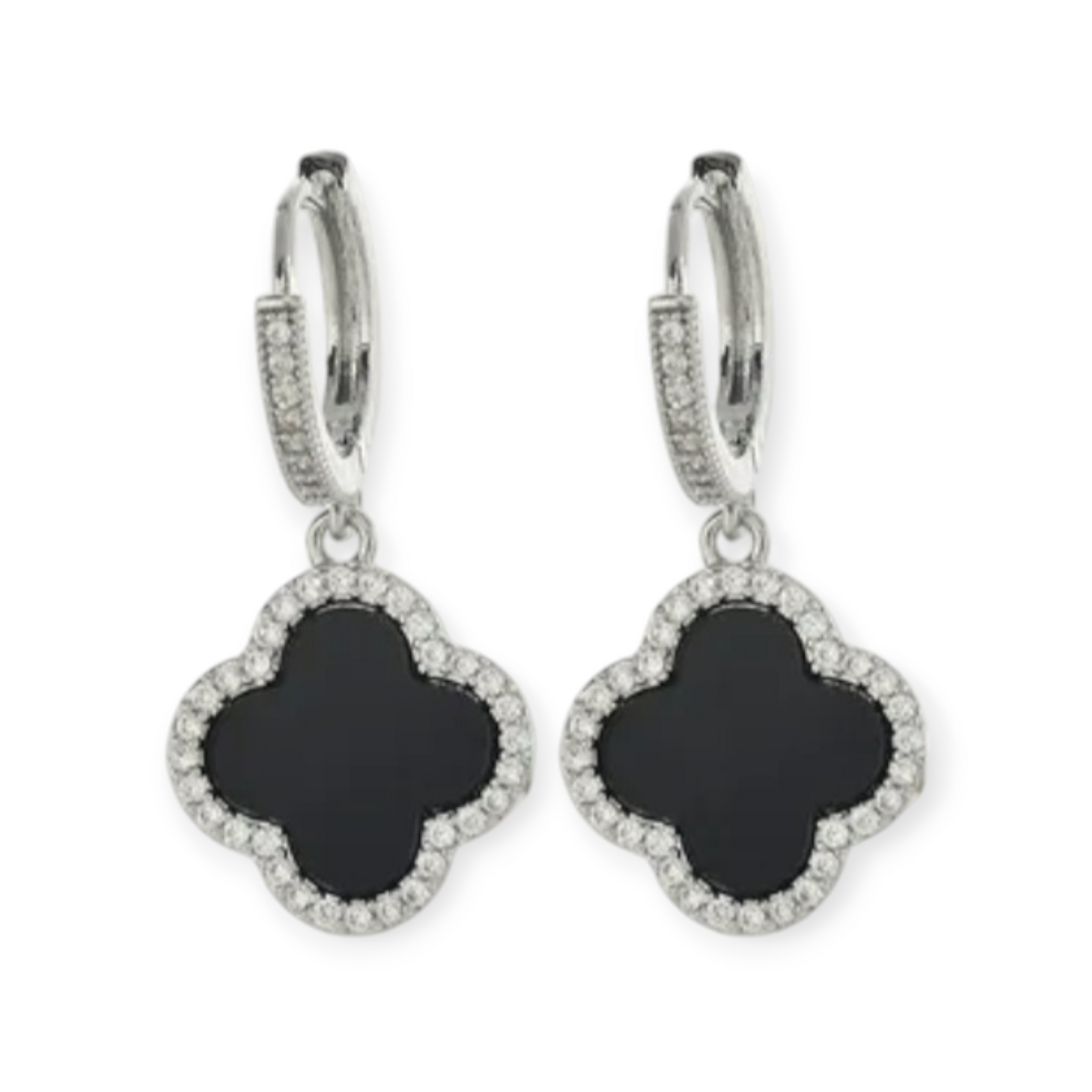 4 leaf Clover drop earring