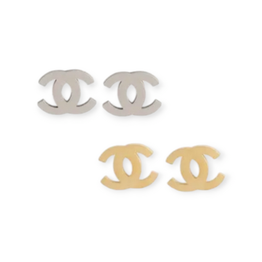 Chanel inspired stud earrings