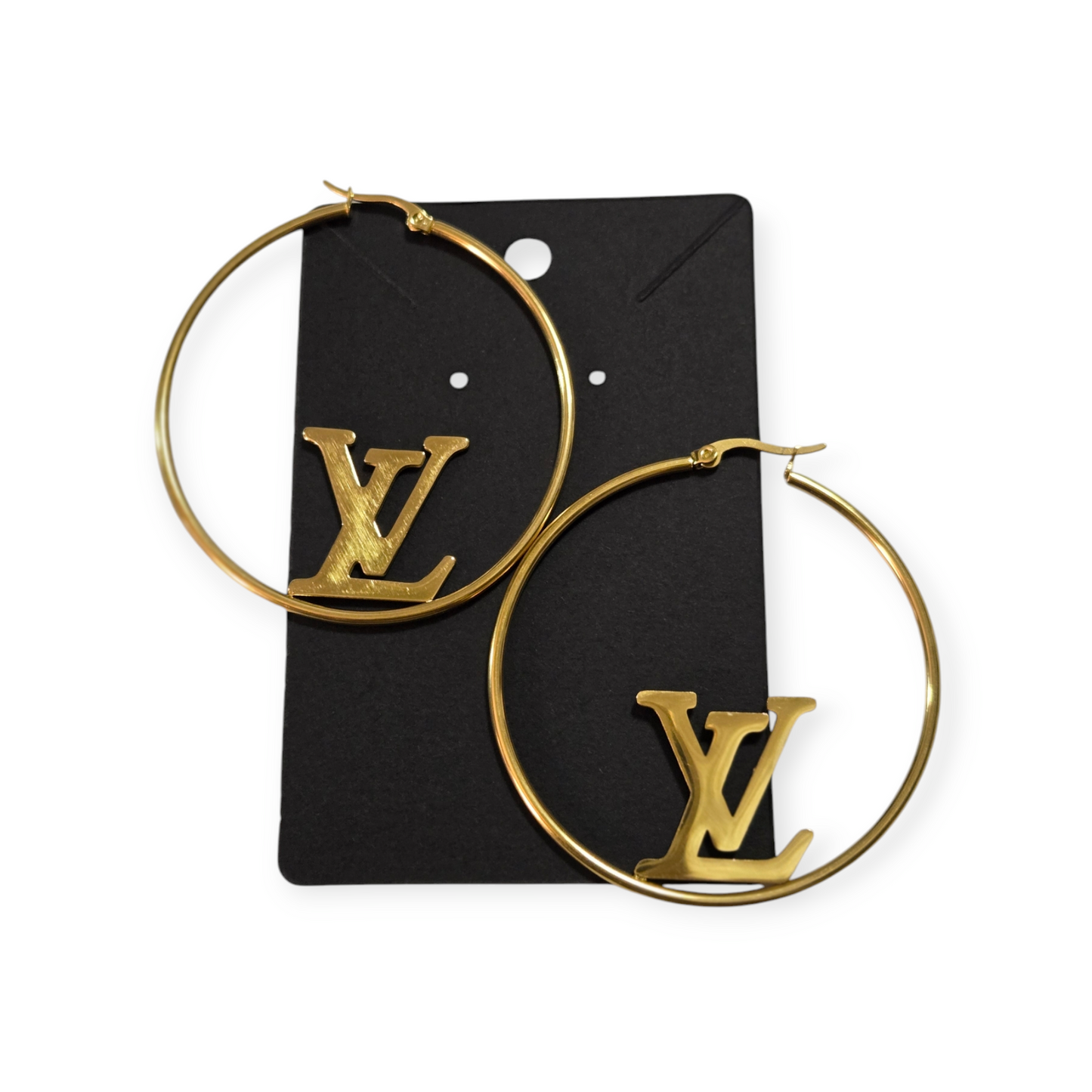 LV inspired Hoop Earrings